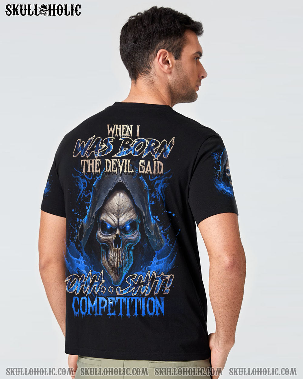 WHEN I WAS BORN REAPER FIRE BLUE ALL OVER PRINT - TLNO0703235