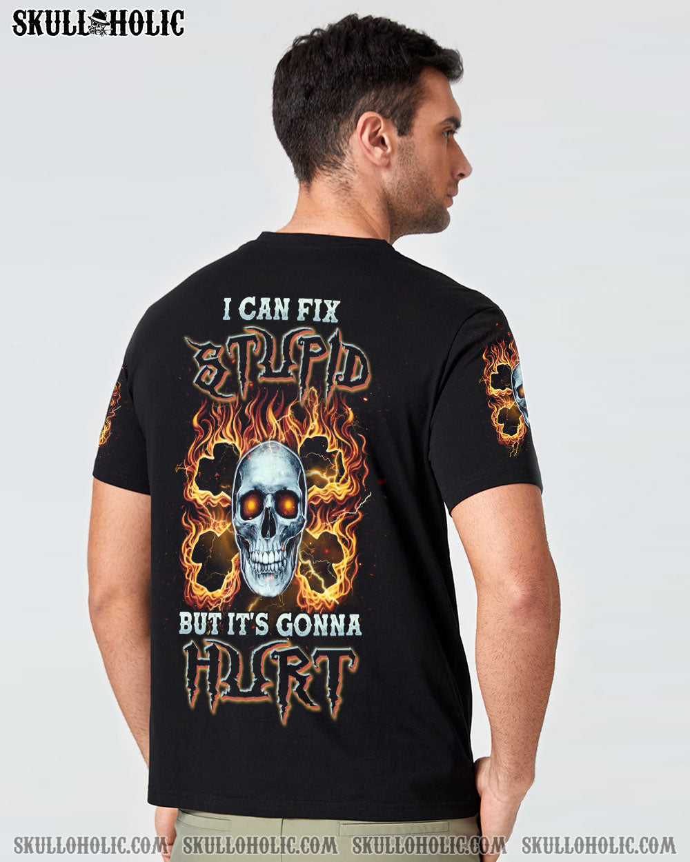 I CAN FIX STUPID BUT IT'S GONNA HURT BONES SKULL ALL OVER PRINT - TLNZ1803232