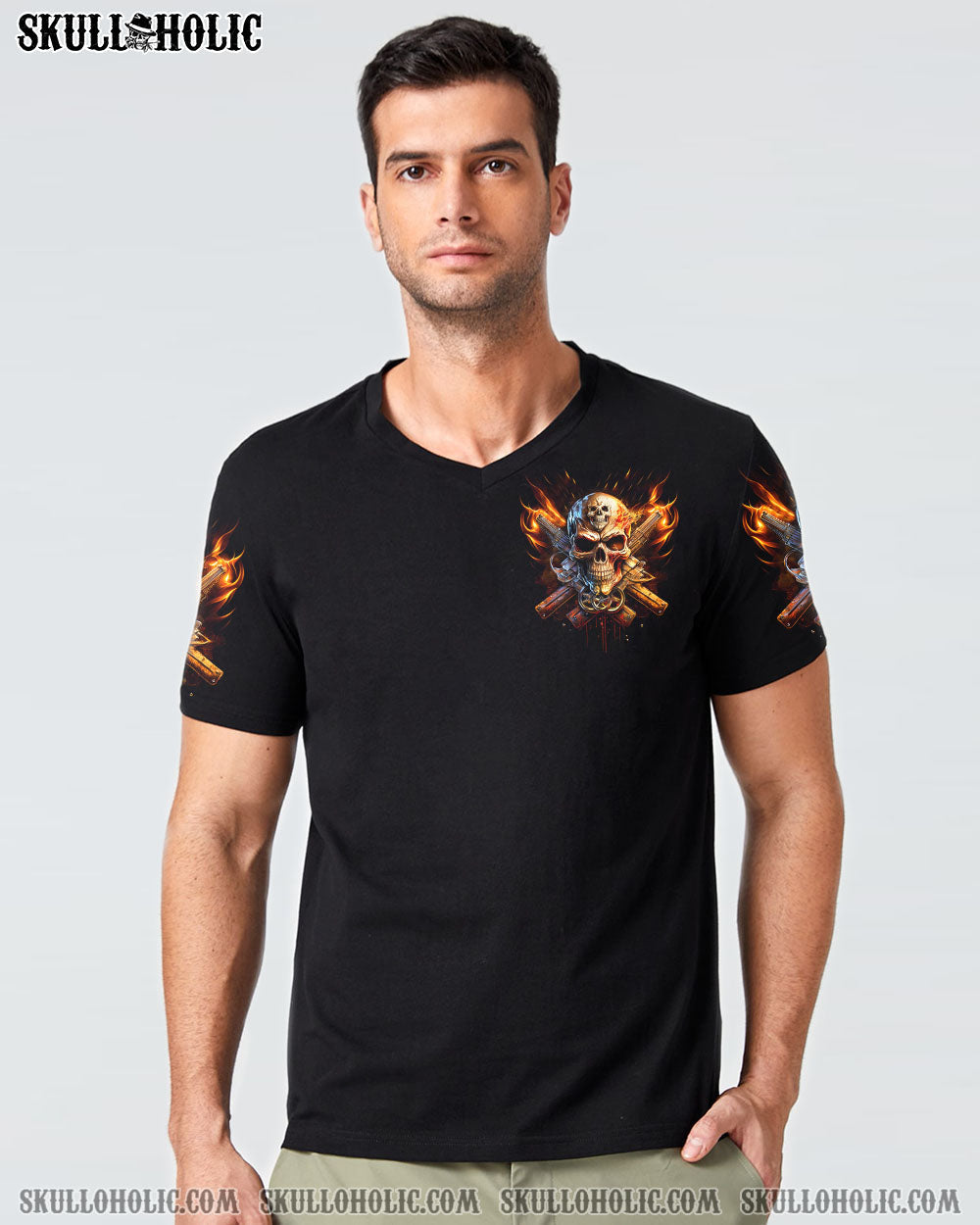 YOUR FIRST MISTAKE FIRE SKULL ALL OVER PRINT - YHHN1003232