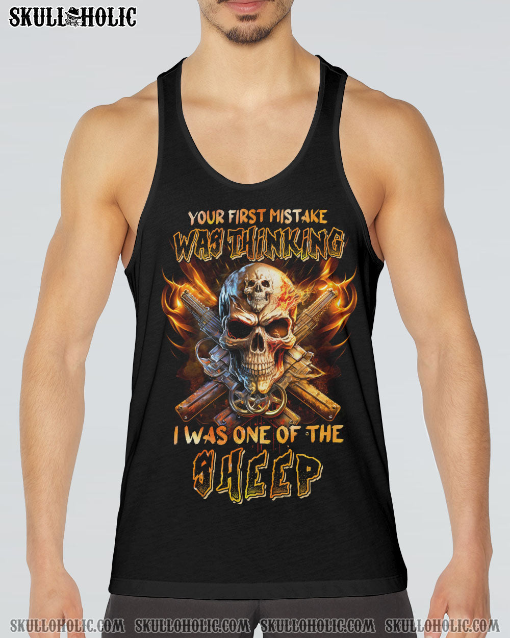YOUR FIRST MISTAKE FIRE SKULL ALL OVER PRINT - YHHN1003232