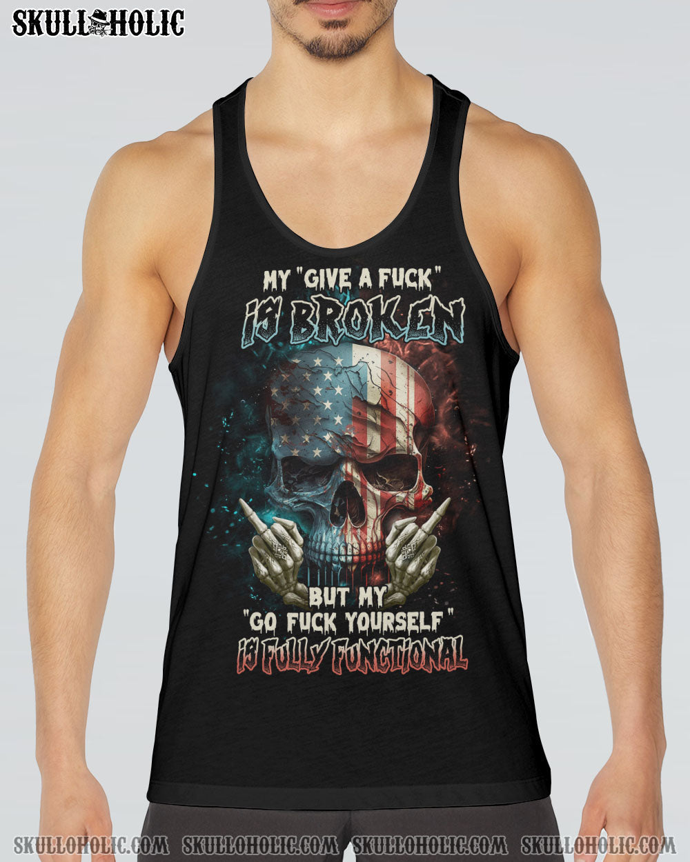 MY GIVE A F FLAG SKULL ALL OVER PRINT - YHHN0802231