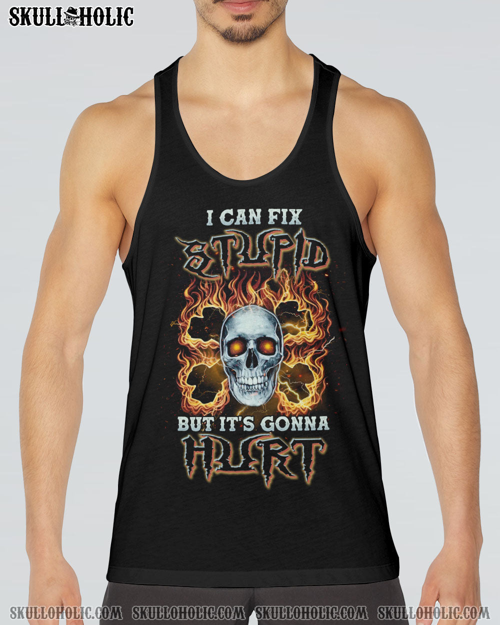 I CAN FIX STUPID BUT IT'S GONNA HURT BONES SKULL ALL OVER PRINT - TLNZ1803232