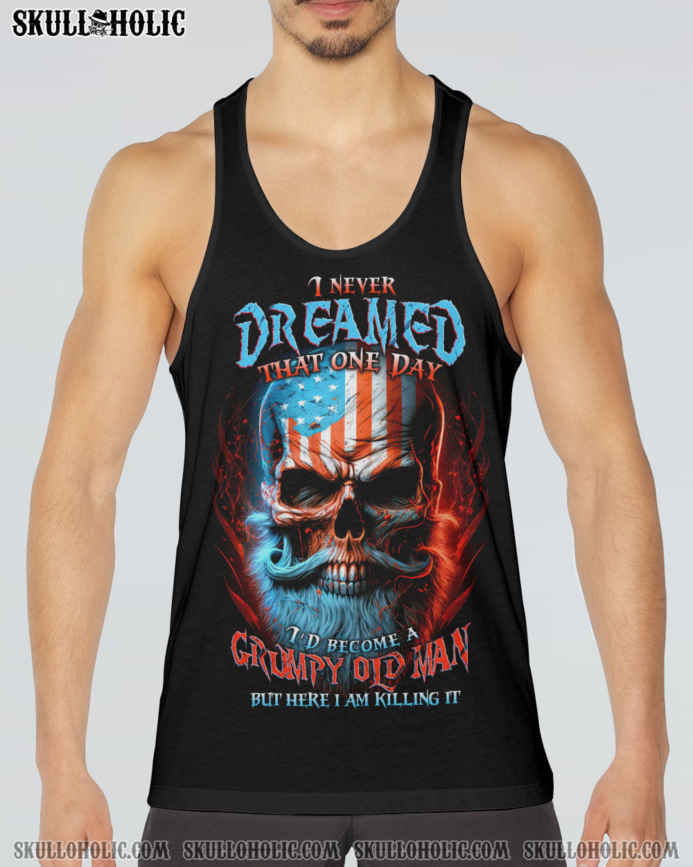 I NEVER DREAMED THAT ONE DAY GRUMPY OLD MAN SKULL ALL OVER PRINT - TLTW0405233