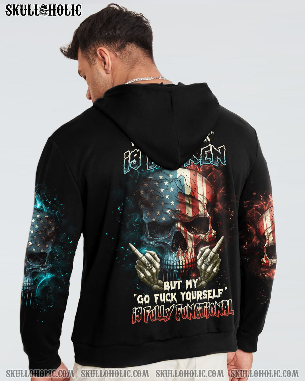 MY GIVE A F FLAG SKULL ALL OVER PRINT - YHHN0802231