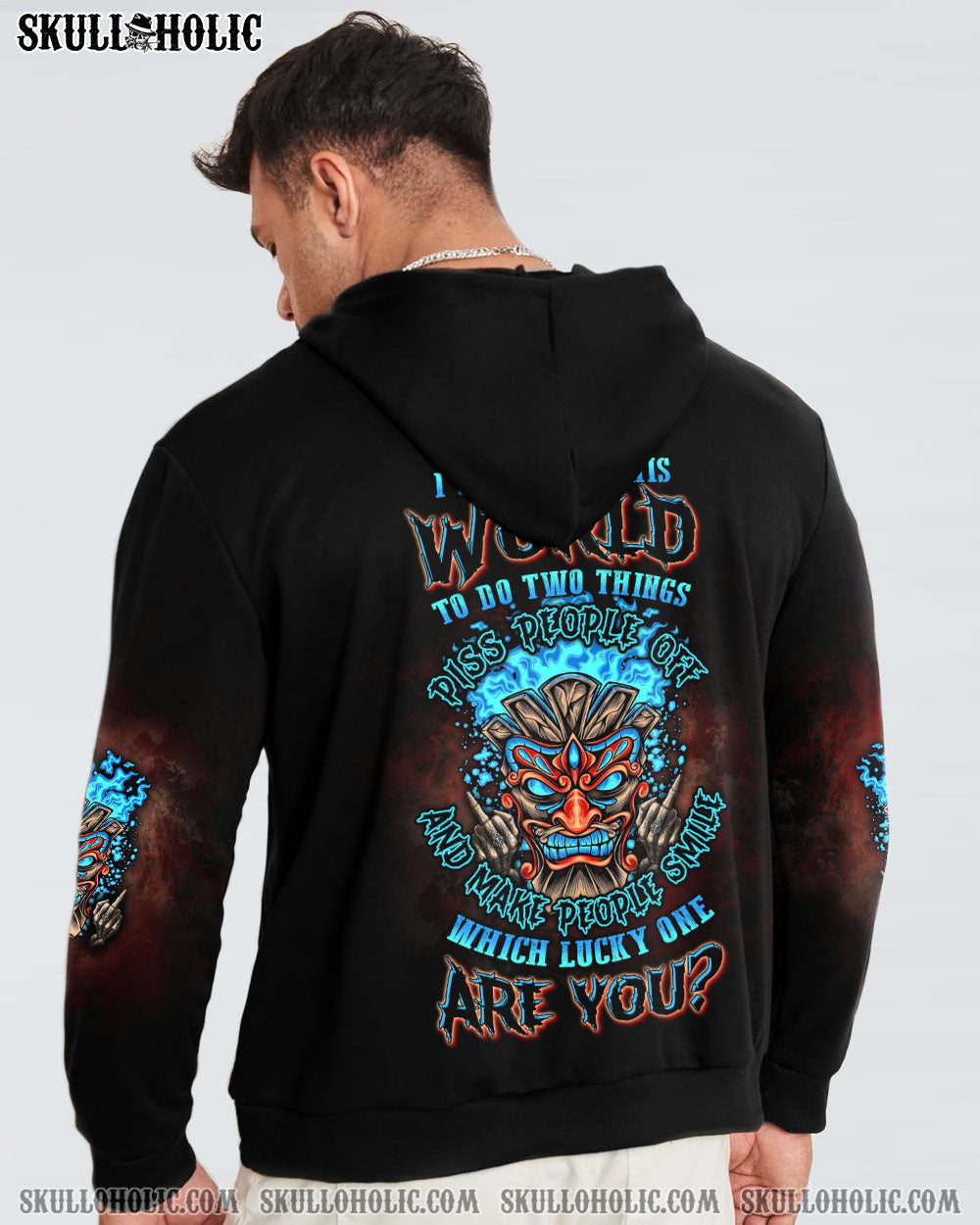 WHICH LUCKY ONE ARE YOU SKULL TIKI ALL OVER PRINT - YHLN3003234