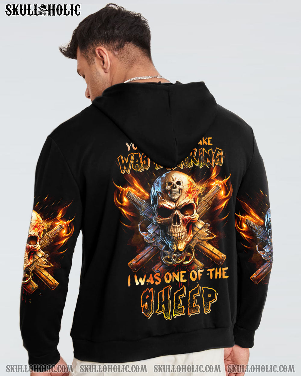 YOUR FIRST MISTAKE FIRE SKULL ALL OVER PRINT - YHHN1003232