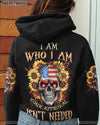 I AM WHO I AM SKULL SUNFLOWER FLAG ALL OVER PRINT - TLNZ1605231