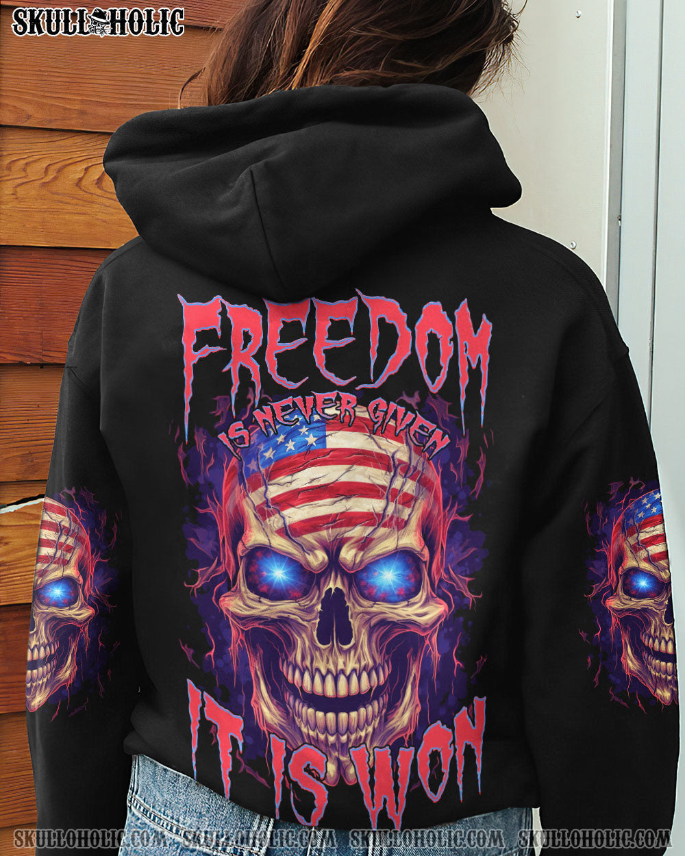 FREEDOM IS NEVER GIVEN IT IS WON ALL OVER PRINT - TYTD1905231