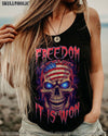 FREEDOM IS NEVER GIVEN IT IS WON ALL OVER PRINT - TYTD1905231