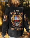 I AM WHO I AM SKULL SUNFLOWER FLAG ALL OVER PRINT - TLNZ1605231