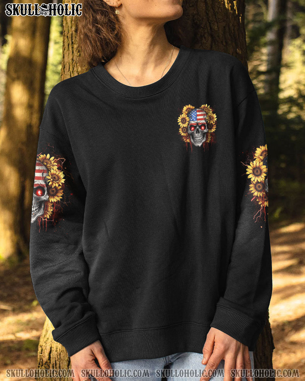 I AM WHO I AM SKULL SUNFLOWER FLAG ALL OVER PRINT - TLNZ1605231