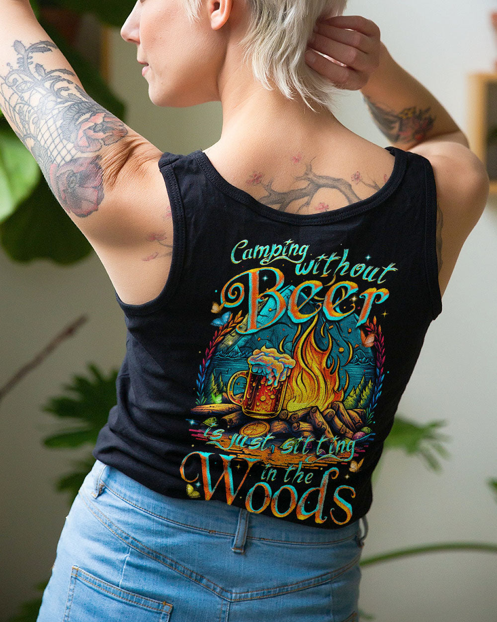 CAMPING WITHOUT BEER IS JUST SITTING IN THE WOODS ALL OVER PRINT - TYTM2604233