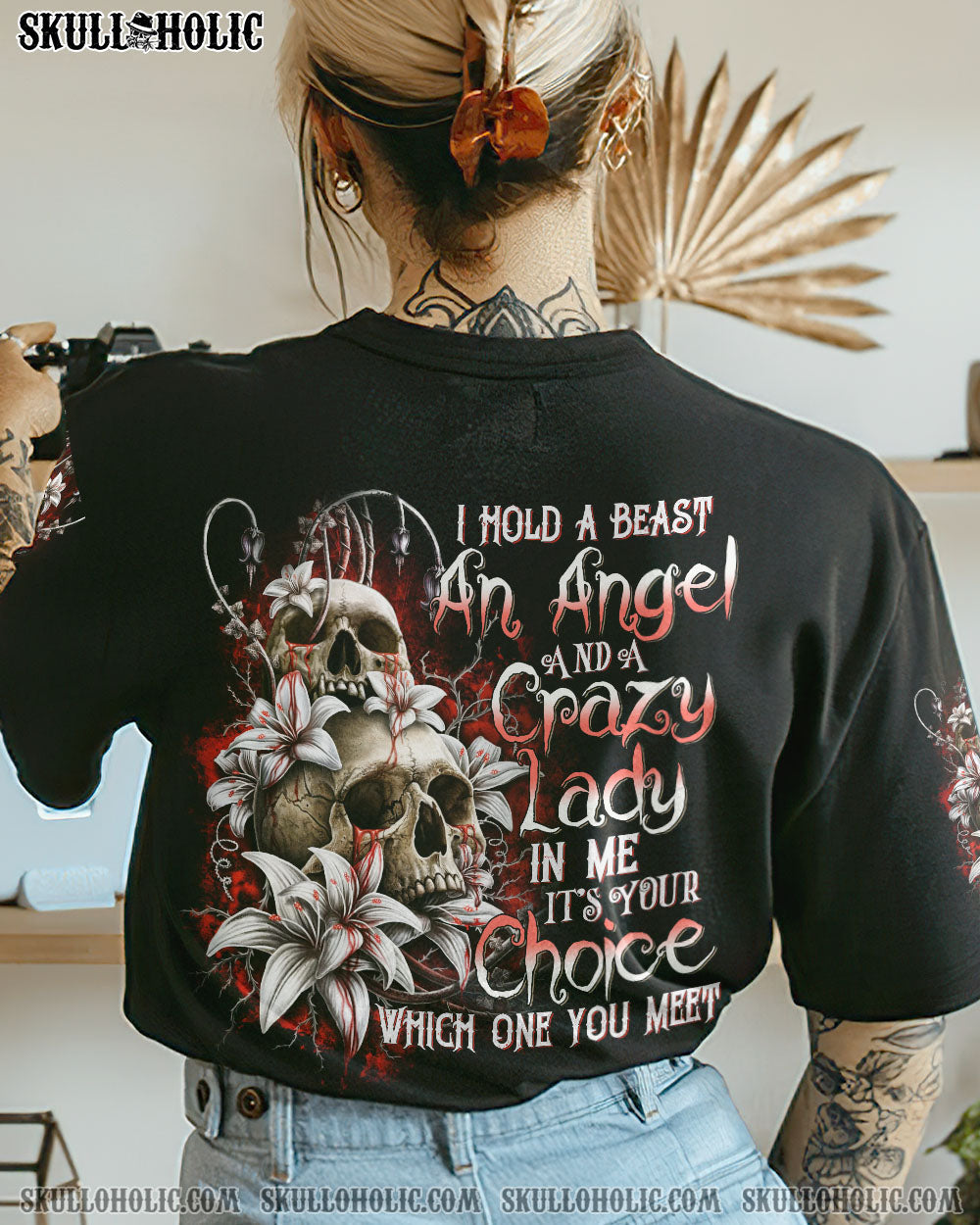 I HOLD A BEAST AN ANGEL ALL OVER PRINT - YHDU3103231