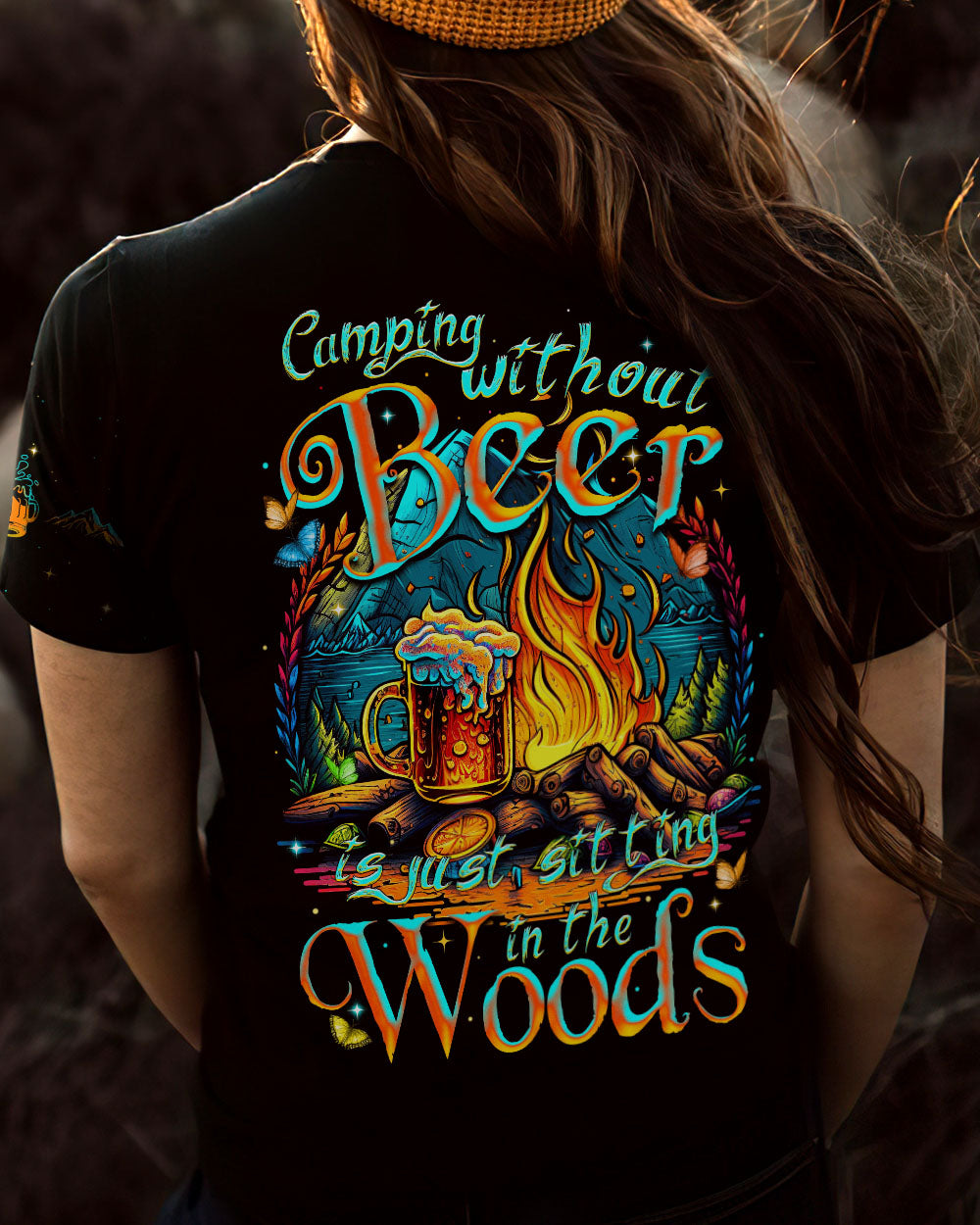 CAMPING WITHOUT BEER IS JUST SITTING IN THE WOODS ALL OVER PRINT - TYTM2604233