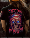 FREEDOM IS NEVER GIVEN IT IS WON ALL OVER PRINT - TYTD1905231