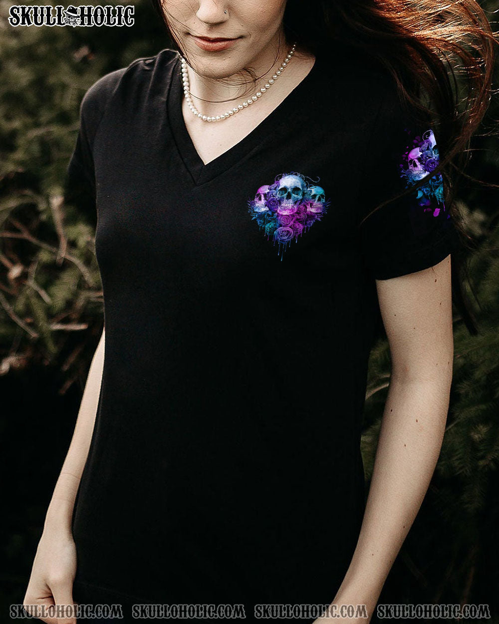 STUCK BETWEEN SKULL ROSE ALL OVER PRINT - TLNZ1701232