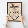 Mom Puzzle Sign With Holder, Mother's Day Gift From Kids, Personalized Unique Engraved Wood Sign