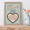 Mom Puzzle Sign With Holder, Mother's Day Gift From Kids, Personalized Unique Engraved Wood Sign