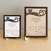 Mom Puzzle Sign With Holder, Mother's Day Gift From Kids, Personalized Unique Engraved Wood Sign