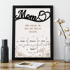 Mom Puzzle Sign With Holder, Mother's Day Gift From Kids, Personalized Unique Engraved Wood Sign