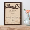 Mom Puzzle Sign With Holder, Mother's Day Gift From Kids, Personalized Unique Engraved Wood Sign