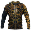 Gold Dragon Triple Horns Vegvisir