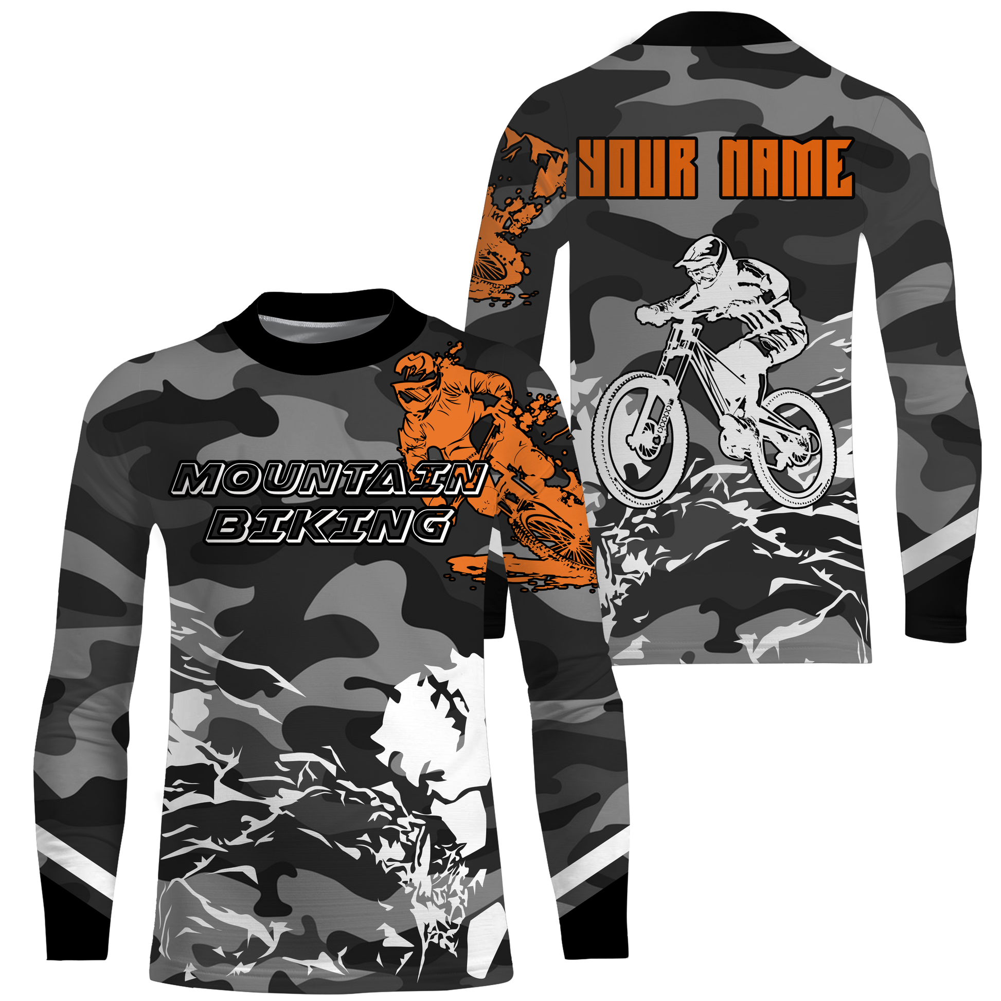 Mountain Bike Jersey Long Sleeve - Personalized Jersey MTB Shirt Cycling Shirt for Cyclist, Bike Rider JTS416