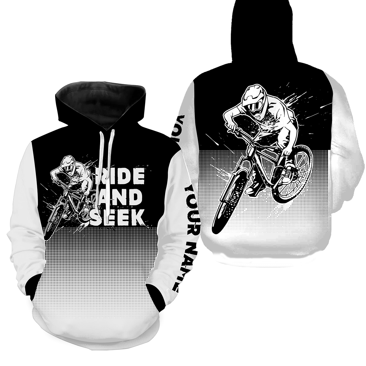 Personalized Mountain Biking Jersey, MTB Jersey All Over Print Long Sleeve Shirt for Cyclist Bike Rider JTS430