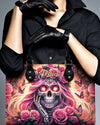 SKULL LADY WITH ROSE LEATHER HANDBAG - TLTR1306244