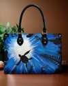 Turlte In Ocean Leather Handbag