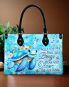 Smell The Sea Feel The Breeze Turtle Leather Handbag