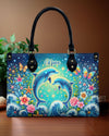 Dolphin Moon Leather Handbag