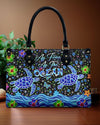 As Free As The Ocean Leather Handbag
