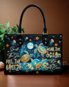 Smell The Sea Feel The Breeze Turtle Leather Handbag