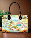 Smell The Sea Feel The Breeze Turtle Leather Handbag