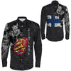Finland Wolf Viking Long Sleeve Button Shirt