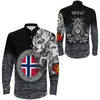 Norway Valkyries Viking Country Long Sleeve Button Shirt