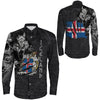 Iceland Wolf Viking Long Sleeve Button Shirt