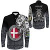 Denmark Valkyries Viking Country Long Sleeve Button Shirt