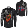 Norway Wolf Viking Long Sleeve Button Shirt