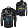Sweden Wolf Viking Long Sleeve Button Shirt