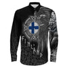 Finland Raven Viking Long Sleeve Button Shirt