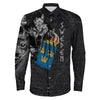 Sweden Wolf Viking Long Sleeve Button Shirt