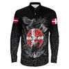 Denmark Raven Odin Viking Country Long Sleeve Button Shirt
