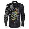 Denmark Wolf Viking Long Sleeve Button Shirt