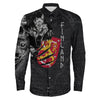 Finland Wolf Viking Long Sleeve Button Shirt