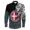 Denmark Valkyries Viking Country Long Sleeve Button Shirt