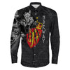 Norway Wolf Viking Long Sleeve Button Shirt