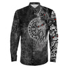 Odin Viking Raven Of Odin Viking Long Sleeve Button Shirt