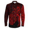 Sleipnir Red Long Sleeve Button Shirt